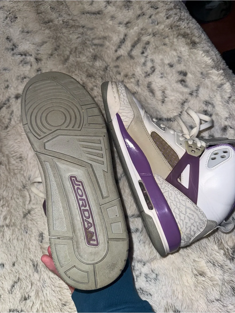 Air Jordan Spizike GS 'Cool Grey / Violet Pop' (317321-103) - Size 7Y Womens 8.5